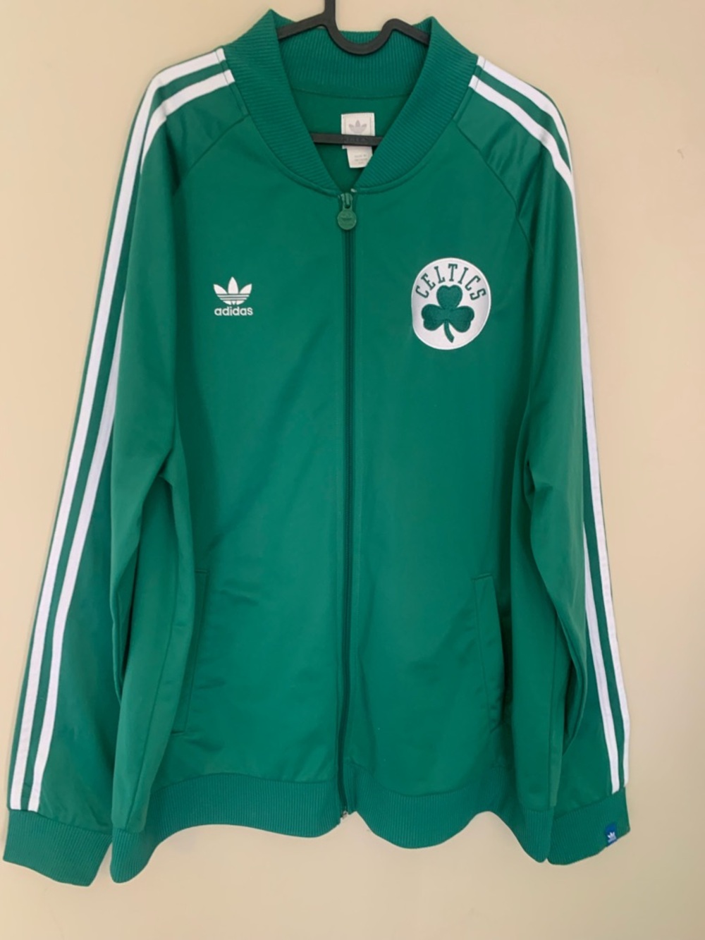 Vintage Adidas Green Trefoil Pullover Jacket